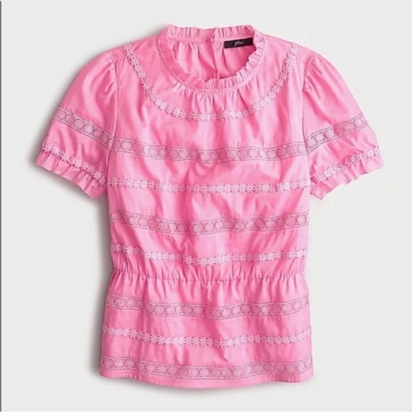 J. Crew Tops - J. Crew NWT❗️Daisy Chain Pink Ruffled Women's Top